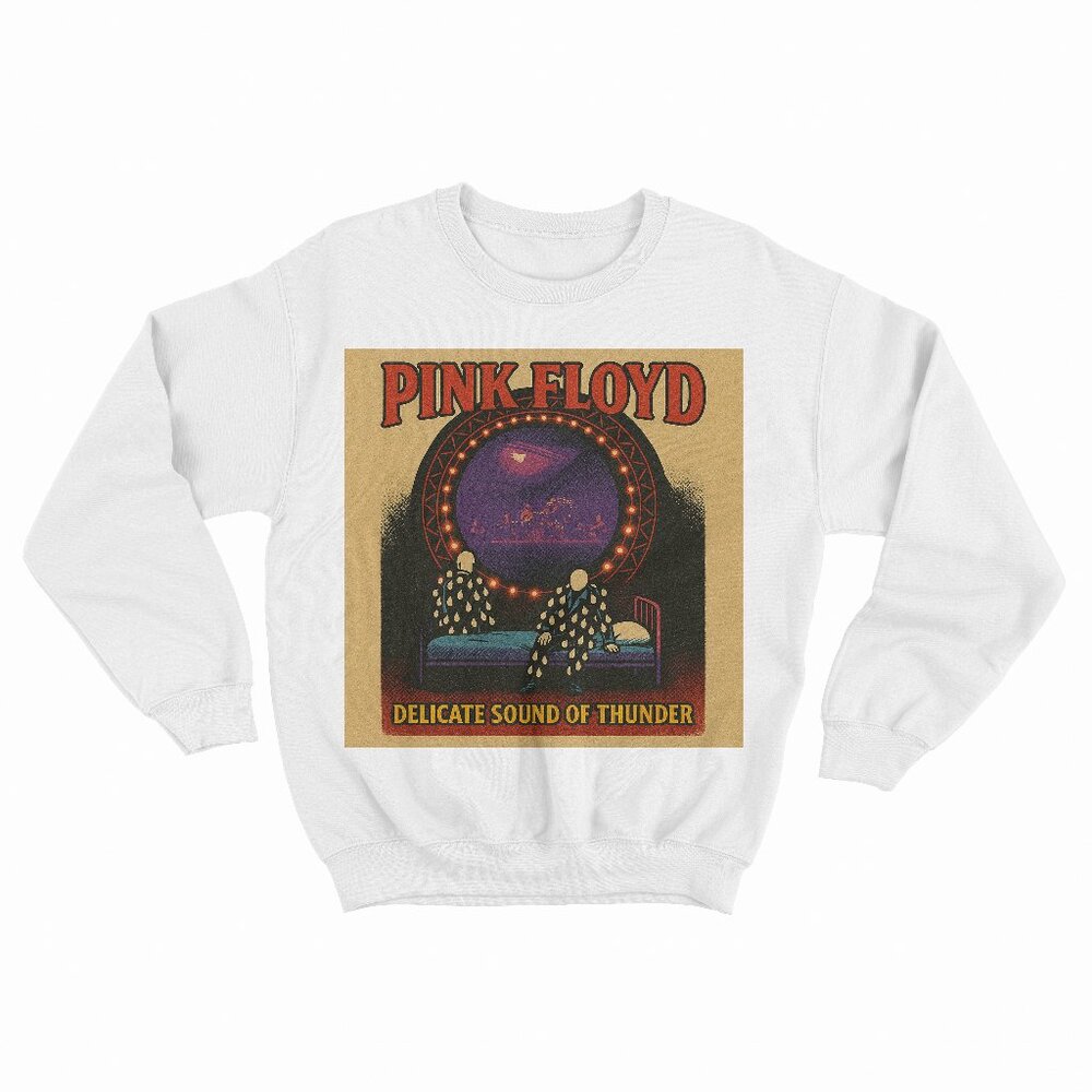 (NEW) Pink Floyd Delicate Sound Of Thunder White Sweatshirt